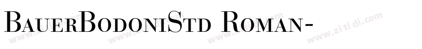 BauerBodoniStd Roman字体转换